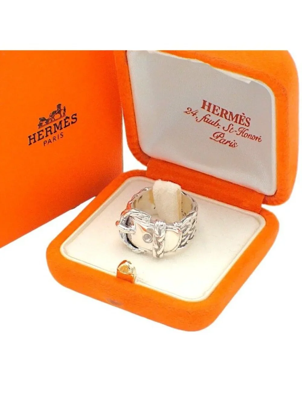Hermes Diane Ring Included 925 Sterling Silver 53